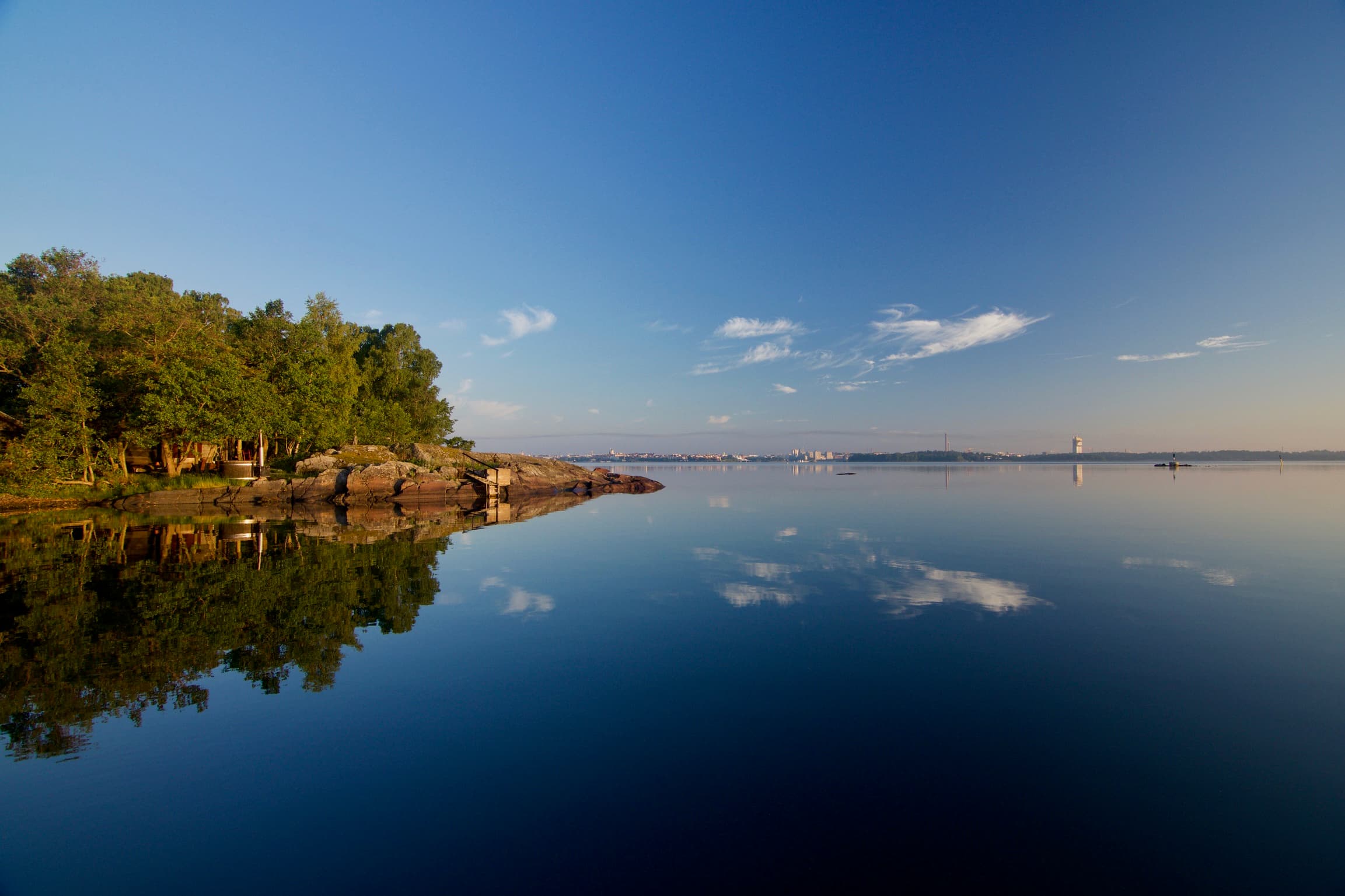 Saunasaari island from the water